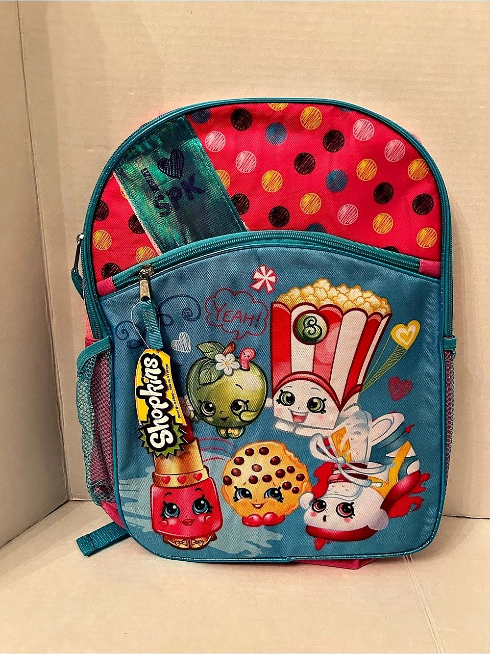 Shopkins Character Graphic Backpack Blue & Pink NWT
